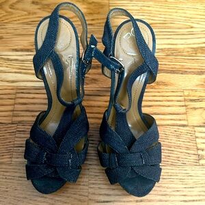 BCBG denim high heels women’s size 5.5